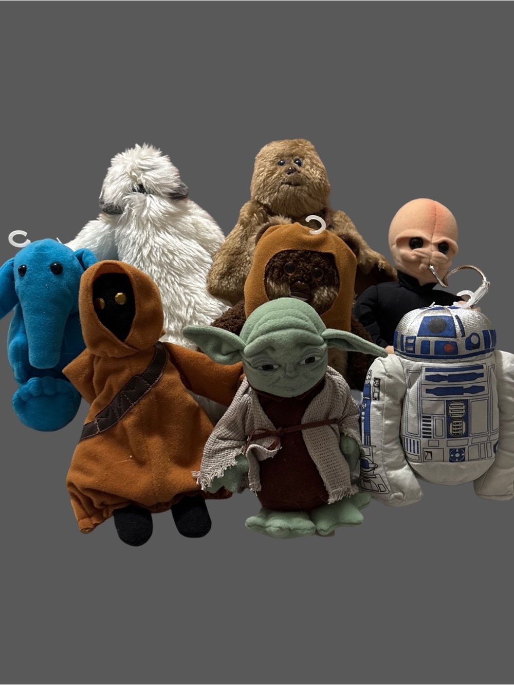 Vintage 1997 Star Wars Buddies Plush Lot of 8- Kenner Hasbro Beanies